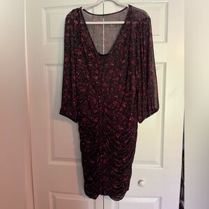 Torrid Bodycon 3/4 Sleeve Floral Dress, Size 3 (22/24)